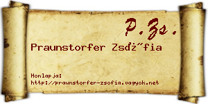 Praunstorfer Zsófia névjegykártya